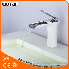 White Color Single Lever Basin Water Faucet